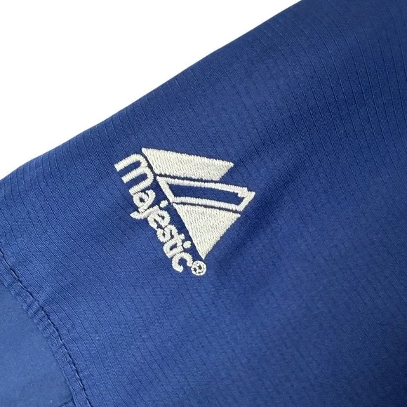 Los Angeles Dodgers Jacket Mens L Blue 1/4 Zip MLB Cool base Dugout VIntage
